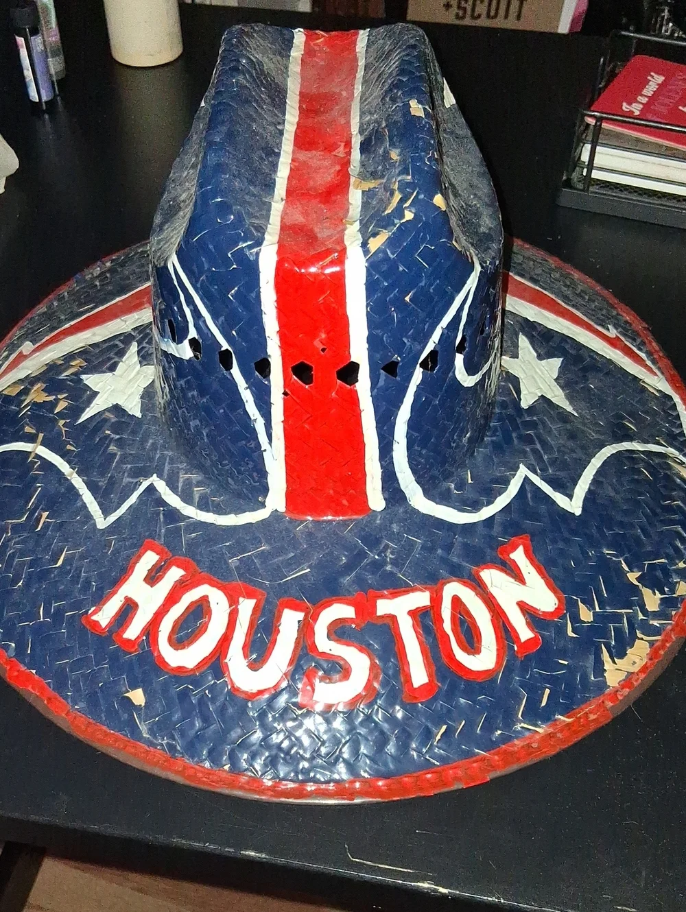 Houston Patriotic Blue Red Cowboy Hat - Home Party Supplies